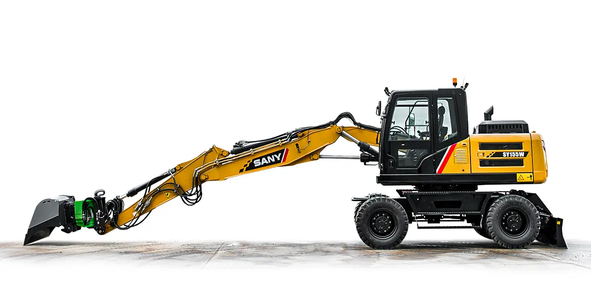 SANY SY155W wheeled excavator