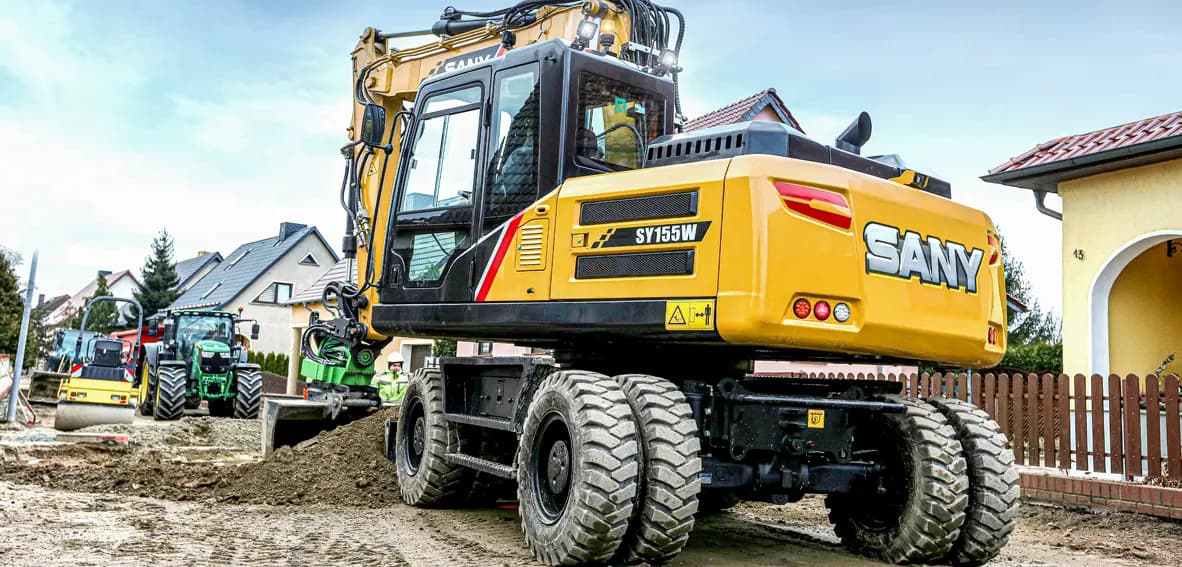 SANY SY155W wheeled excavator, photo 2