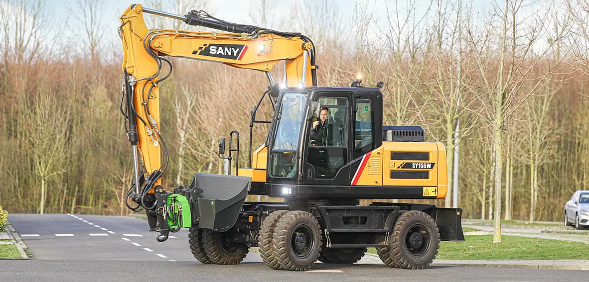 SANY SY155W wheeled excavator, photo 3