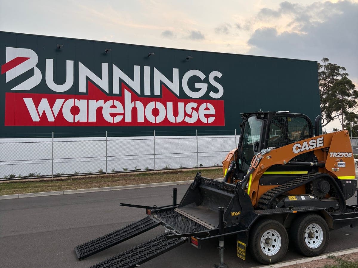 Case TR270B tracked loader delivered to the Bunnings Sale site